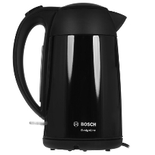 Чайник электрический Bosch TWK3P423 1.7 л, 2400 Вт, черный (корпус: нержавеющая сталь)