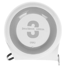 Рулетка Deli Home Series White H8103A 3м х 19мм, клипса, шнурок, эксклюзивный дизайн