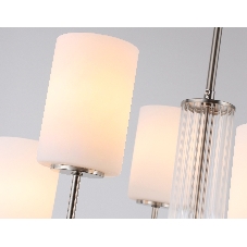 Люстра Ambrella light LH56211/6 SN/FR никель/белый матовый E27/6 max 60W D600*600