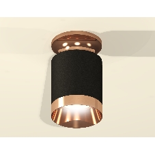 Светильник Ambrella Light XS6302180 SBK/PPG черный песок/золото розовое полированное MR16 GU5.3 (N6906, C6302, N6135)