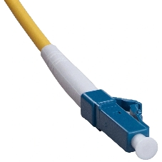 Патч-корд оптический Cabeus Tight Buffer, Simplex SC/LC, OS2 9/125, LSZH, 15м, d= 3мм, синий хвостовик, желтый