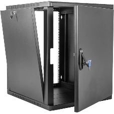 Шкаф коммутационный ЦМО (ШРН-6.350.1-9005) настенный 6U 600x350 мм пер. дв. металл 200 кг черный 300 мм 180 град.
