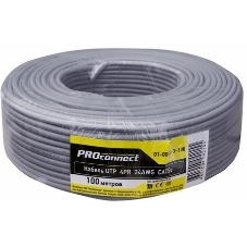 Кабель PROconnect Кабель UTP cat.5e 4 пары (100м) 0.51 мм