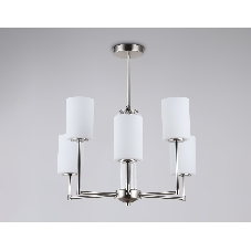 Люстра Ambrella light LH56211/6 SN/FR никель/белый матовый E27/6 max 60W D600*600