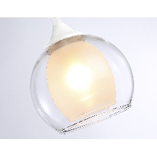 Светильник Ambrella light TR3538 WH/CL/FR белый/прозрачный/белый матовый E27 max 40W D130*800