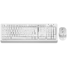 Комплект клавиатура+мышь A4Tech FStyler F1010 проводной, USB, 1600 DPI, белый/серый