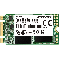 Накопитель SSD  Transcend 512Gb MTS430  (SATA3, up to 560/500MBs, 85000 IOPs, 3D TLC, 22х42мм)
