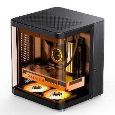 Корпус без блока питания Корпус JONSBO TK-1 Black 2.0 MATX без БП, mini-ITX, micro-ATX, черный