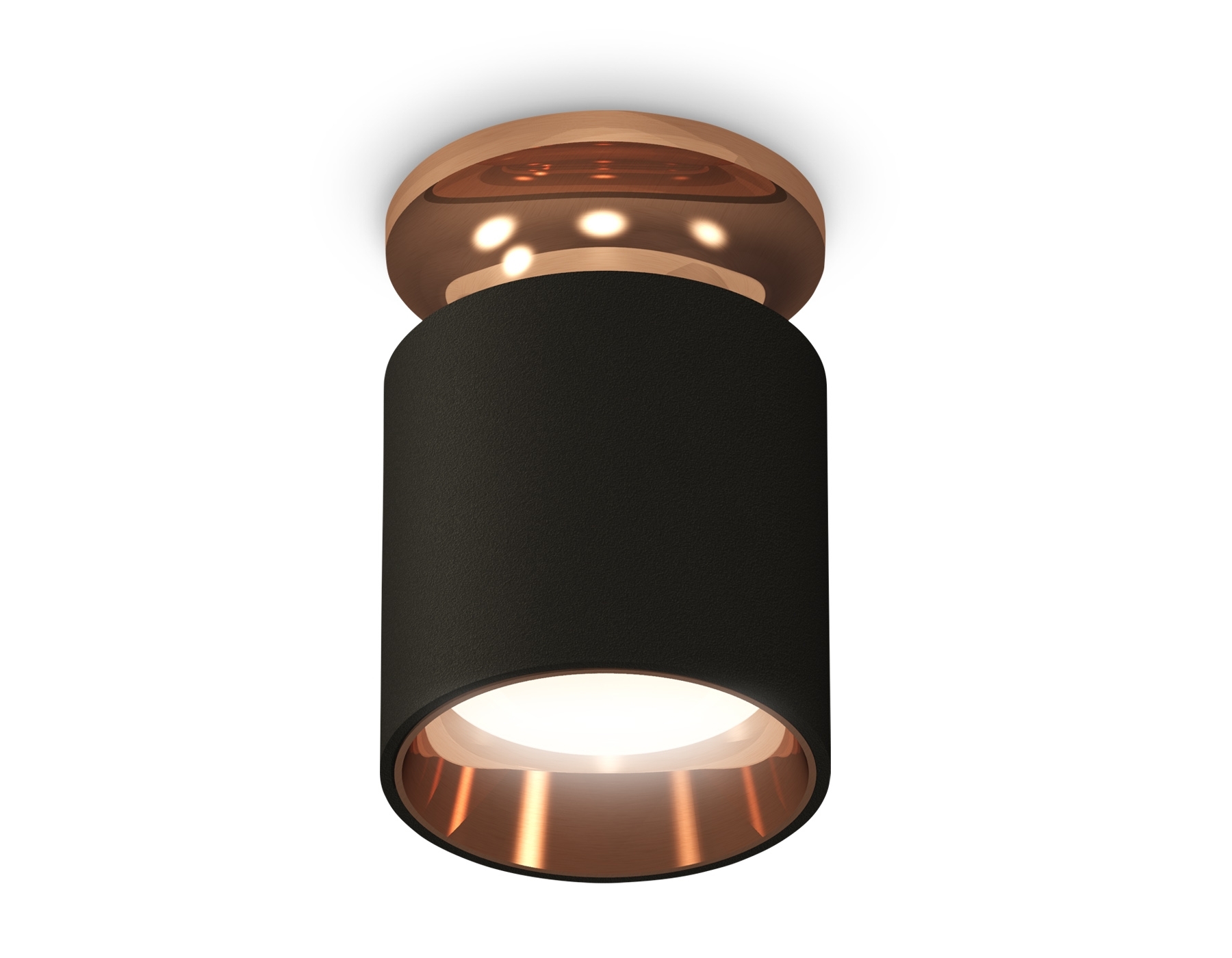 Светильник Ambrella Light XS6302181 SBK/PPG черный песок/золото розовое полированное MR16 GU5.3 (N6906, C6302, N6114)