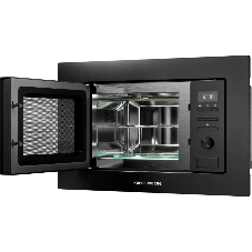 Встраиваемая микроволновая печь Kuppersberg HMW 621 B черный, 20 л, 800 Вт, переключатели - кнопки, поворотный механизм