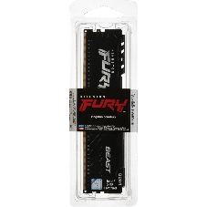 Оперативная память Kingston Fury Beast Black, DDR4, 16GB (1x16GB), 3200 MHz, CL16, с радиатором, черный