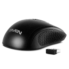 Мышь беспроводная SVEN RX-220W черный, 1600 dpi, радиоканал, USB, кнопки - 4