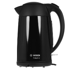 Чайник электрический Bosch TWK3P423 1.7 л, 2400 Вт, черный (корпус: нержавеющая сталь)