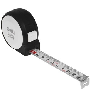 Рулетка Deli Home Series белый H8003A 3м х 16мм, эксклюзивный дизайн