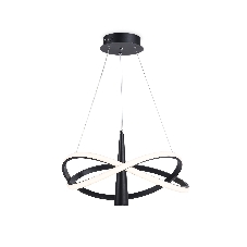 Подвесной светодиодный светильник Ambrella light FL5368/2+1 BK черный 47W 3000K-6400K D480*1200 (ПДУ ИК)