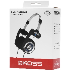 Проводные наушники KOSS Porta Pro Classic черный/голубой, накладные, проводной, складная конструкция