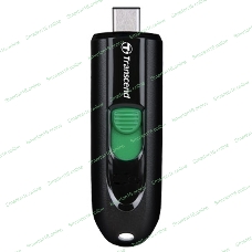 Флешка USB Transcend JetFlash 790С (TS64GJF790C), 64Gb, USB 3.0 Type-C, R/W 90/60, черный/зеленый