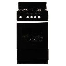 Плита газовая De Luxe 5040.38Г (Щ) черный, конфорок 4 шт, духовка 43 л, 50 см x 85 см x 50 см