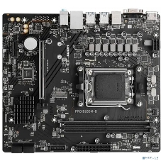Материнская плата MSI PRO B650M-B, AM5, AMD B650, 2xDDR5, 4xSATA, 1xM.2, 1xPCI-E 4.0 x16, 1xPCI-E 4.0 x1, 1xHDMI, 1xVGA, 1x2.5Gb LAN, 2xUSB 2.0, 4xUSB 3.2 Gen 1, 3x3.5 мм, 7.1, Micro-ATX