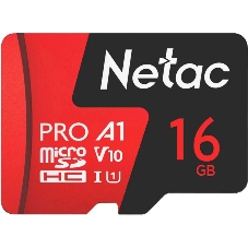 Флеш карта NeTac MicroSD card P500 Extreme Pro 16Gb, retail version w/SD adapter