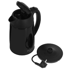 Чайник электрический Bosch TWK3P423 1.7 л, 2400 Вт, черный (корпус: нержавеющая сталь)