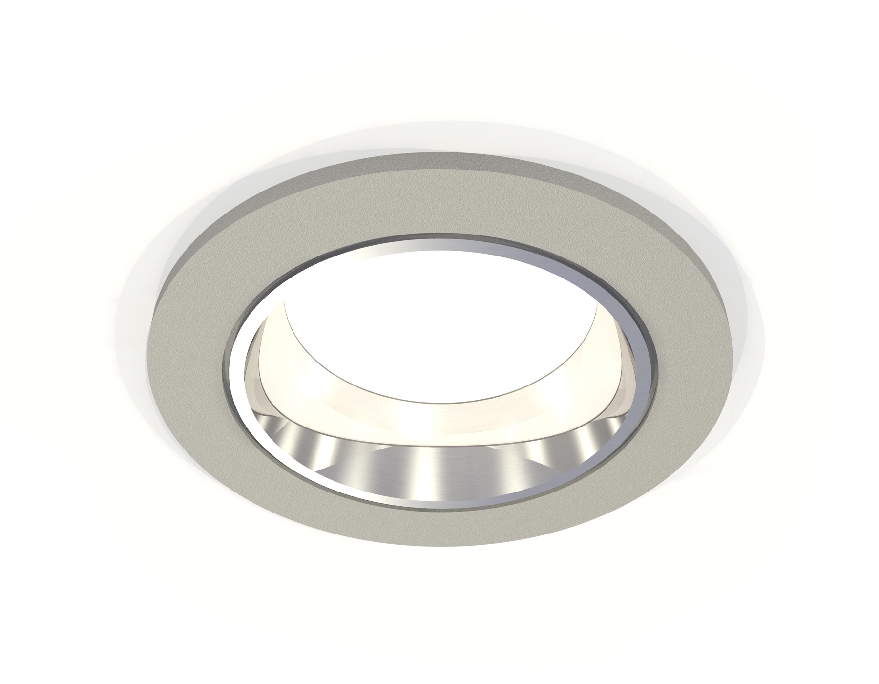 Комплект встраиваемого светильника Ambrella light XC6514003 SGR/PSL серый песок/серебро полированное MR16 GU5.3 (C6514, N6112)