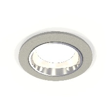 Комплект встраиваемого светильника Ambrella light XC6514003 SGR/PSL серый песок/серебро полированное MR16 GU5.3 (C6514, N6112)