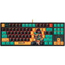 Клавиатура A4Tech Bloody AT87 Renegade проводная USB черный/зеленый