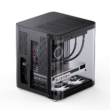 Корпус без блока питания Корпус JONSBO TK-1 Black 2.0 MATX без БП, mini-ITX, micro-ATX, черный