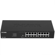 Коммутатор D-Link DGS-1016D/J1A, 16×1 Гбит/с, неуправляемый