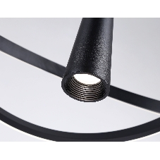 Подвесной светодиодный светильник Ambrella light FL5368/2+1 BK черный 47W 3000K-6400K D480*1200 (ПДУ ИК)