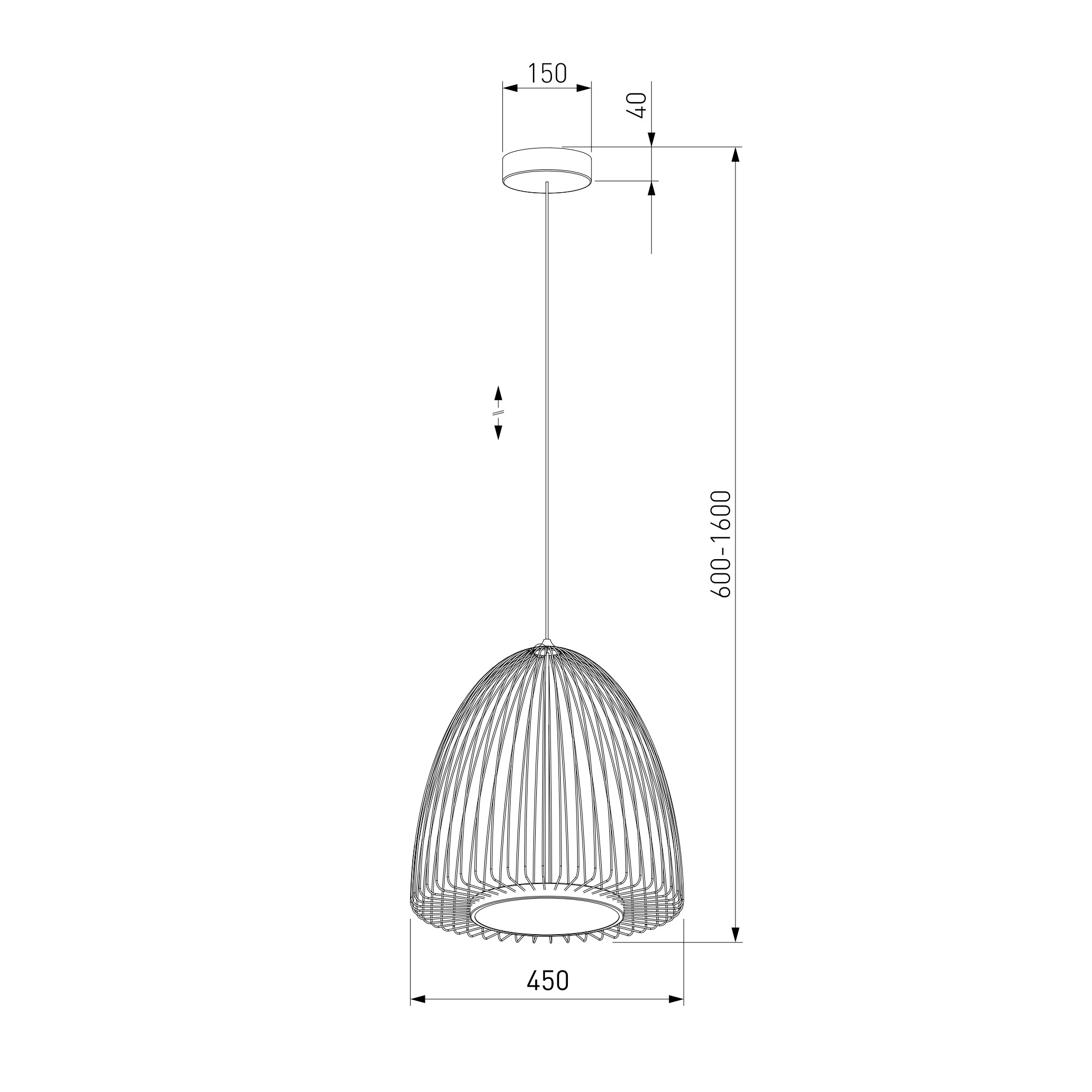 40010/1 LED / подвесной светильник / черный