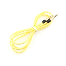 Кабель аудио Cablexpert CCAB-01-35MM-1MY, 3.5 Jack (M)/3.5 Jack (M), желтый. 1м, блистер