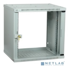 Шкаф LINEA WE 9U 600x600 мм дверь стекло серый ITK