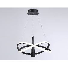 Подвесной светодиодный светильник Ambrella light FL5368/2+1 BK черный 47W 3000K-6400K D480*1200 (ПДУ ИК)