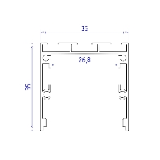 Алюминиевый профиль Ambrella light GP2550BK черный 2000*35*35