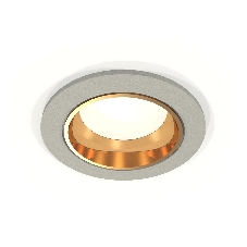 Комплект встраиваемого светильника Ambrella light XC6514004 SGR/PYG серый песок/золото желтое полированное MR16 GU5.3 (C6514, N6113)
