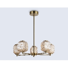 Светильник Ambrella light LH30104/5 SB/TI бронза/янтарь 27W 3000K D660*700