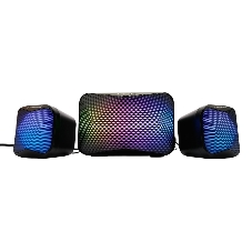 Акустическая система 2.1 Gembird SPK-21R, 11Вт, пластик, рег.громкости, RGB подсветка, черный