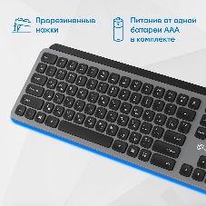 Клавиатура Oklick K859W беспроводная, радиоканал, серый