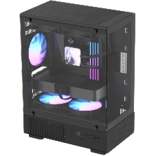 Корпус Formula Crystal Z1CM v2 черный без БП mATX 5x120мм 1xUSB3.0 audio bott PSU