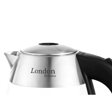 Чайник электрический Centek CT-0059 London, стекло, 1.8л, 2200Вт, LED-подсветка, отделка нерж.
