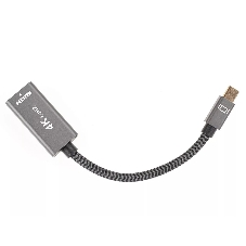 Адаптер miniDP --> HDMI-F 0.15м, оплетка, 4K@60Hz, Telecom (TA565)