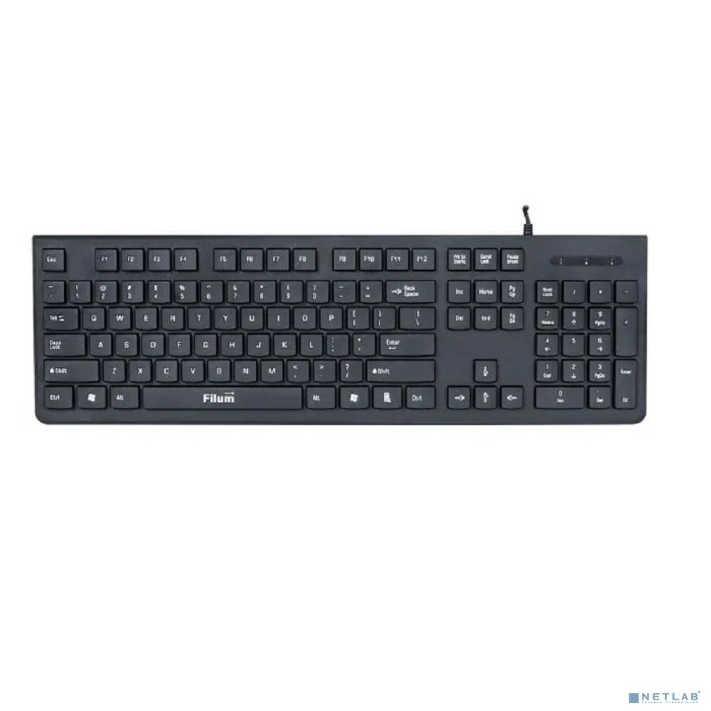 Клавиатура Filum FL-KB20 проводная, USB Type-A, чёрный