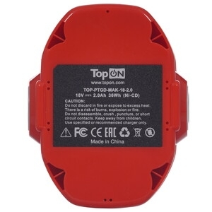 Батарея аккумуляторная TopON TOP-MIL-18-2.0 18В 2А·ч Li-Ion (103452)