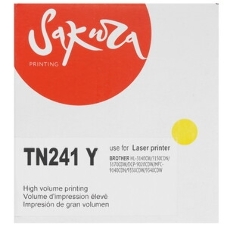 Картридж лазерный Sakura TN241Y для Brother HL-3140CW, HL-3150CDW, HL-3170CDW, DCP-9020CDW, MFC-9140CDN, MFC-9330CDW, MFC-9340CDW, желтый, 1400 к.