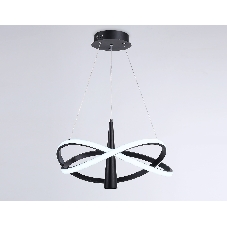 Подвесной светодиодный светильник Ambrella light FL5368/2+1 BK черный 47W 3000K-6400K D480*1200 (ПДУ ИК)