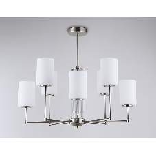 Люстра Ambrella light LH56213/8 SN/FR никель/белый матовый E27/8 max 60W D700*600