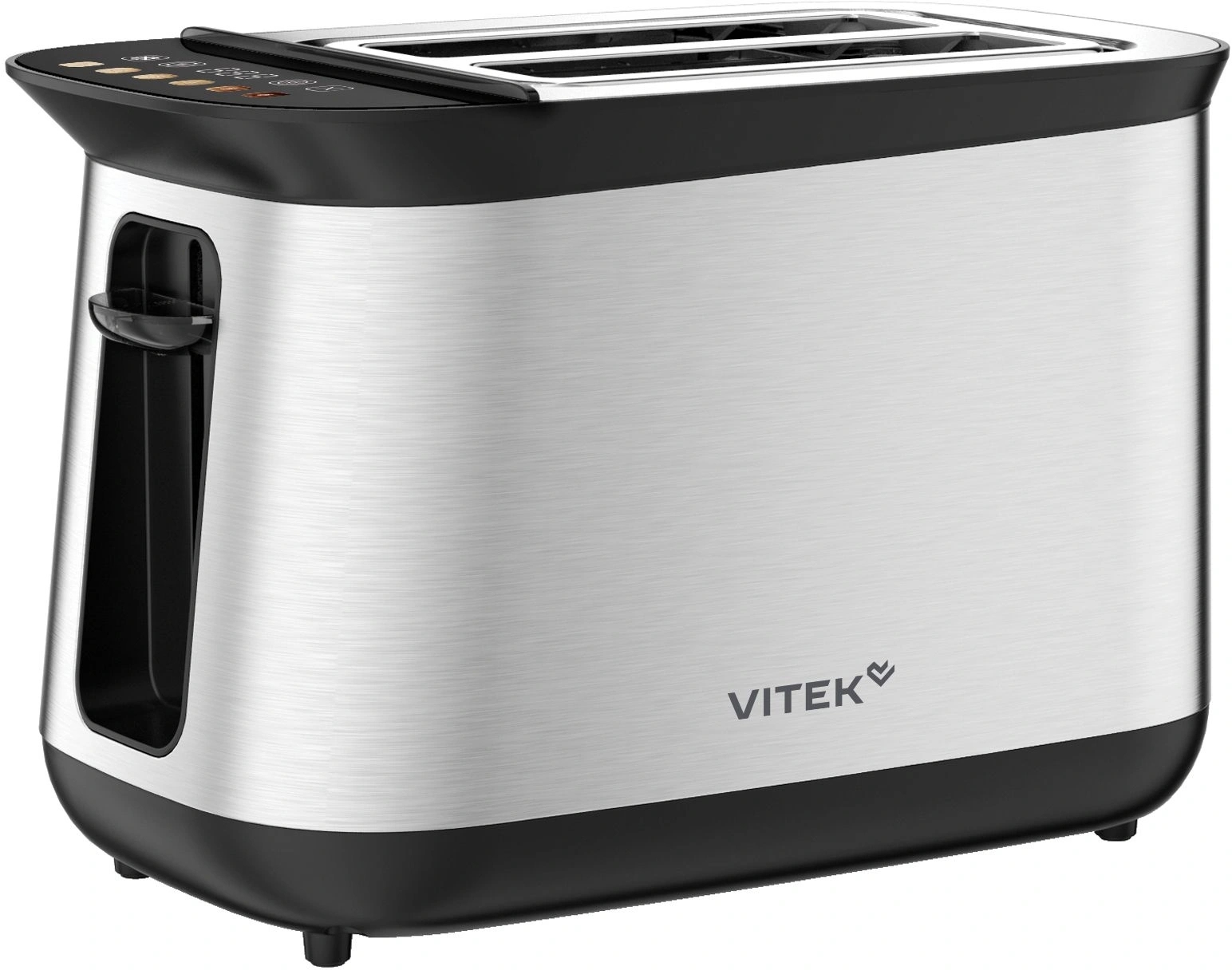 Тостер Vitek VT-T1003 стальной/черный, 900 Вт, 2 слота