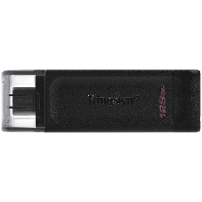 Флешка USB Kingston DataTraveler DT70 (DT70/128Gb), 128Gb, USB Type-C 3.2, R/W 70/45, черный